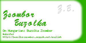 zsombor buzolka business card